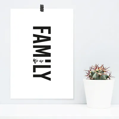 JUNIWORDS Poster  We Are Family  Gift Birthday Christmas DIN A4 A3 A2 A1 • £10.14