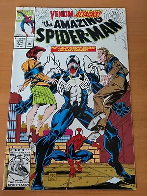 Amazing Siderman 374  Venom Attacks 1993 Marvel 1st Apperance Of Thrill World  • $29.99