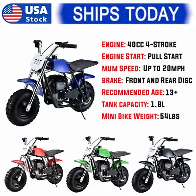 40cc Dirt Bike 4-Stroke Mini Dirt Bike Pit Bike For Kids Off Road Gas Motorcycle • $319.99