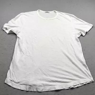 Buck Mason Shirt Mens Large White Solid Made USA Cotton Tee Basic Casual Design • $17.49