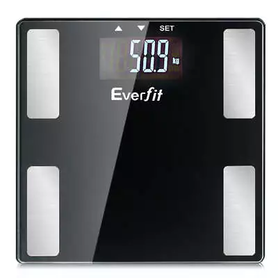 Everfit Bathroom Scales Digital Body Fat Scale 180KG Electronic Monitor BMI CAL • $42.99