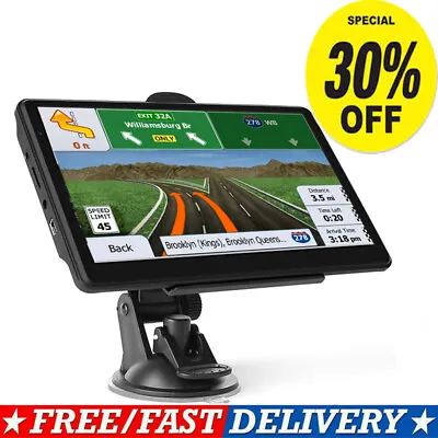 7'' Car Truck Sat Nav GPS Navigation 8GB Free Lifetime UK & EU Map • £44.49