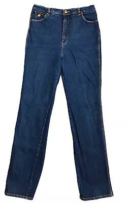 Vintage 90s Gloria Vanderbilt High Waisted Jeans Size 16 Stretch Dark Blue • $39.99
