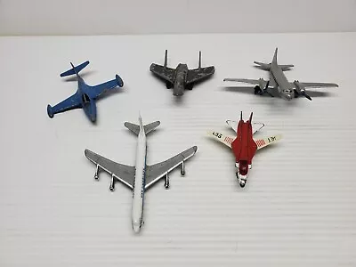 Vintage Diecast Airplane Jet Toy Lot Of 5 Tootsie Toy Matchbox Midget Playart • $52.94