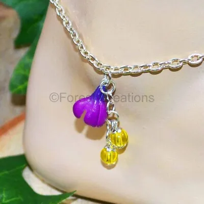 Crocus Anklet - Hand Sculpted Colour Choice  Birthday Spring Gift Mothers Day • £11.50