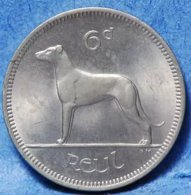 Ireland 1966 6 Pence KM13a About Uncirculated+ NR   4-19 • $0.99