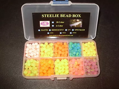 6mm 10 Color Speckled UV STEELIE Bead Assortment Box FREE BEADS INCLUDED • $12.99