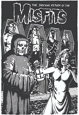 Misfits Reproduction 4  X 6  Mini Concert Poster Free Top Loader   • $4.99