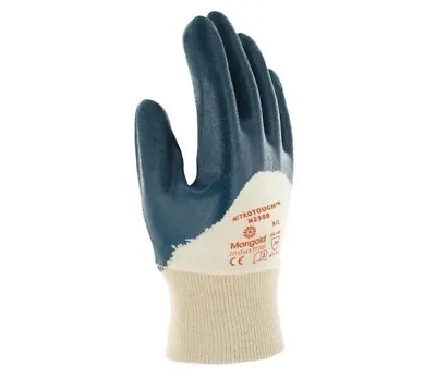 6x Marigold N230B Nitrotough General Handling Glove Three-Quarter Dip Size 8 • £10.89