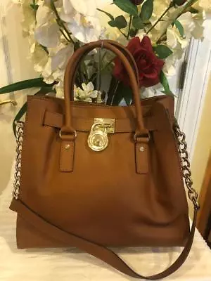 (Z) MICHAEL Michael Kors SAFFIANO Hamilton Woven NS Tote Large  (pu180 • $104.99