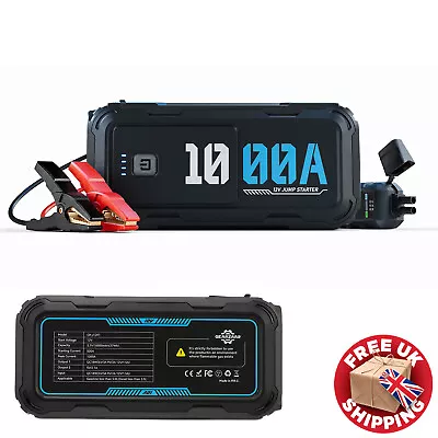 View Details GEARZAAR 1000A Car Jump Starter Power Bank 12V Jump Box Portable Battery Charger • 54.95£