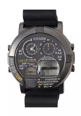 Citizen Ana-Digi Temp Beams Gray Silver Round Stainless Steel Quartz Mens Watch • $668.18