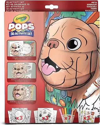 Crayola Colour Pops 3D Art Set Pets Theme - Creative Colouring Kit Age 6+ • £7.99