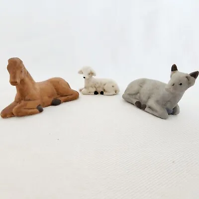 Small Miniature Nativity Lamb Cow Horse Animals Unglazed Ceramic 1.5   2  • $12