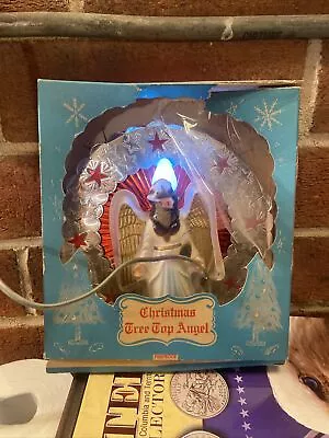 VINTAGE CHRISTMAS TREE TOP ANGEL IN ORIGINAL BOX 1970s  • $24