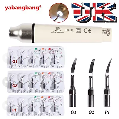 Dental Light Ultrasonic Piezo Scaler Handpiece LED For EMS Cavitron / 5pc Tips • £9.59