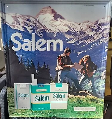 Vintage Salem Cigarette Tobacco Advertising Metal Sign 1981 - 21.5  X 17.5  • $19.99