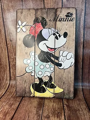 Minnie Mouse Disney Wall Decor Made To Look Vintage • $22