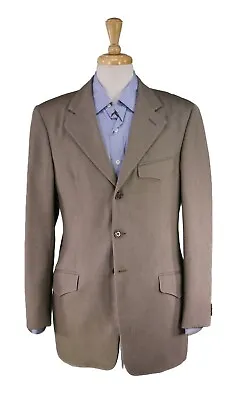 Armani Collezioni Tan Woven Wool Western Style Blazer Jacket 40R • $65