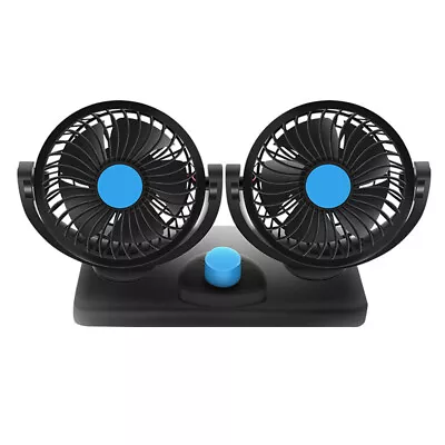  Car Fan Double Heads Cooling Fan Quiet USB Electric Fan 360° Rotation O4Y9 • $26.01