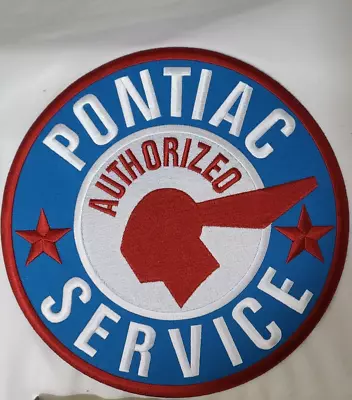 New- Large 9.5  Embroidered Iron-On Pontiac Back Patch • $18