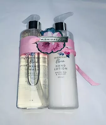 BNWT MIDNIGHT BLOOM - Hand Wash & Hand Lotion Gift Set White Fig & Violet • £5