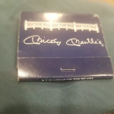 Mickey Mantle Bar And Restaurant Match Book Matches Hall Of Fame Hof Mantle's • $13