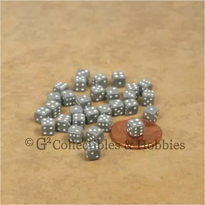 NEW 5mm Deluxe Rounded Edge 30 MINI Dice Gray RPG Game 3/16 Inch Miniature D6 • $7.49