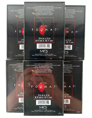 MCS Format Frames 3 1/2  X 5  Black - Set Of 6 -  Brand New & Sealed In Plastic • $14.99