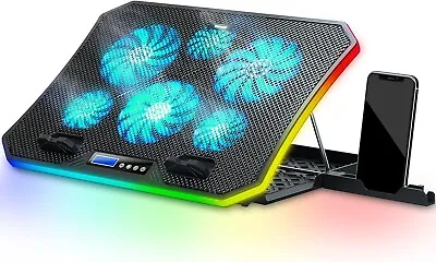 TopMate C12 Laptop Cooling Pad RGB Gaming Notebook Cooler For Desk And Lap Use • $62.99