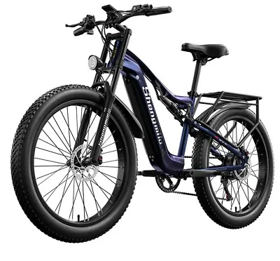 Electric Mountain Bike 26  E-Bike BAFANG Fat Tyre 840WH Shengmilo Moped E-MTB • £1599