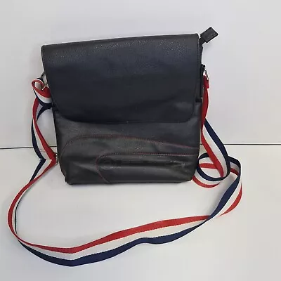 Lambretta Black Faux Leather Cross Body Bag • £10