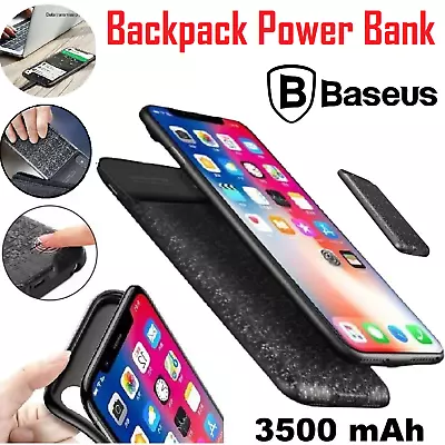 3500 MAh Portable Baseus Charger Backpack Power Bank Charging Battery Case Cover • $49.99