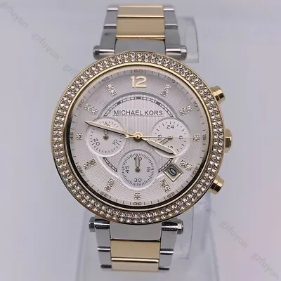 MICHAEL KORS MK5626 Parker White Dial Two Tone Stainless Steel Women's Watch • $109