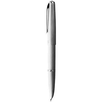Majohn Ti200 Titanium Alloy Wire Drawing Modular Fountain Pen 14K Gold/Steel Nib • $55.46