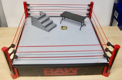 £99.99 • Buy WWE  - Main Event Raw Wrestling Ring W/ Accessories Set Inc. Table & Title Belt