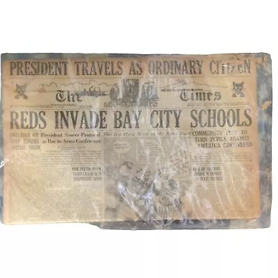 The Los Angeles LA Times 1924 Newspaper REDS INVADE BAY CITY SCHOOLS 12/4/24 • $60