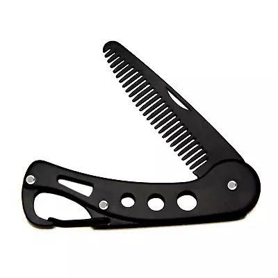 Stainless Steel Folding Beard Comb For Men Mustache Comb Multifunctional Pocket • $10.30