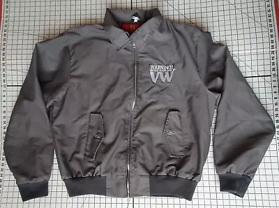 Harrington Style Jacket Grey Large Embroidered VW Logo With Quote  Tartan Lining • £27