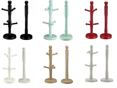 £8.99 • Buy  Stylish Wooden Kitchen Towel Roll Holder & Mug Tree Rack Pole Stand Top Quality