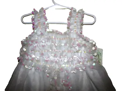 NWT MY LITTLE ANGEL Girls Size 3T White/Pink Flower Girls Dress Wedding Pageant • $19.99