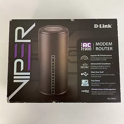 DSL 2900AL D-Link Viper Dual Band AC BBC 1900 Modem Router Smartbeam VGC ACDL8 • $78.95