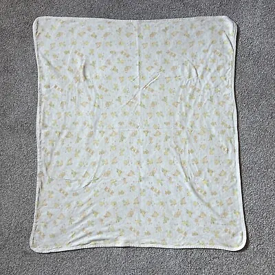 Vintage Carters Baby Blanket Lovey Security 36x36  Yellow Duck Nursery Rhymes • $16.99