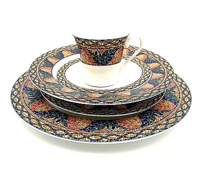 MIKASA SAO PAULO 5pc Place Setting Mint Plate Salad Plate Soup Bowl Cup Saucer  • $39.99