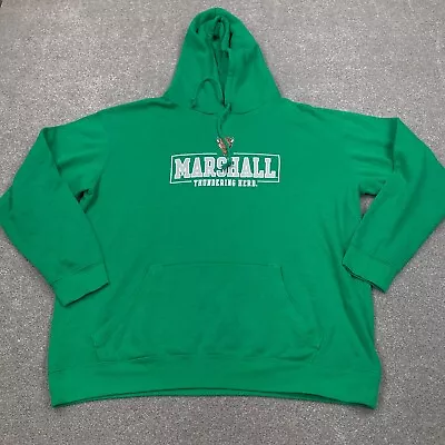 Marshall Thundering Herd Hoodie Men XL Green Sweatshirt Sweater Spell Out FX2* • $19.91