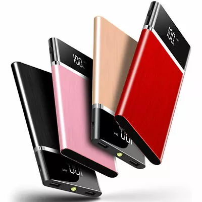 $17.95 • Buy Ultra-thin Portable External Battery Huge Capacity Power Bank 10000mAh Charger