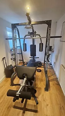 Marcy Smith Machine SM400 With Weight Plates For Sale Including Dumbell Rack • £1000