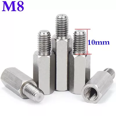 M8 - 1.25 Male-Female Stainless Steel Hex Column Standoff Support Spacer Pillar • $9.36