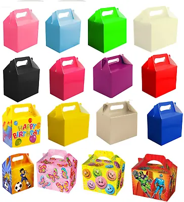 £4.69 • Buy 12 X Childrens Kids Party Lunch Boxes Colour Birthday Wedding Meal Food Loot Bag
