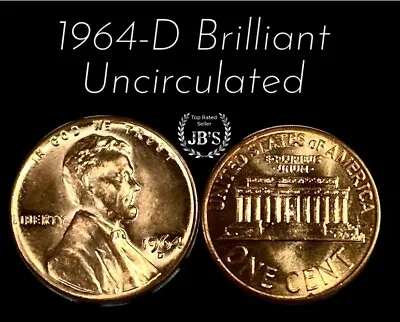 1964 D Lincoln Memorial Cent BRILLIANT UNCIRCULATED *JB's Coins* • $1.92